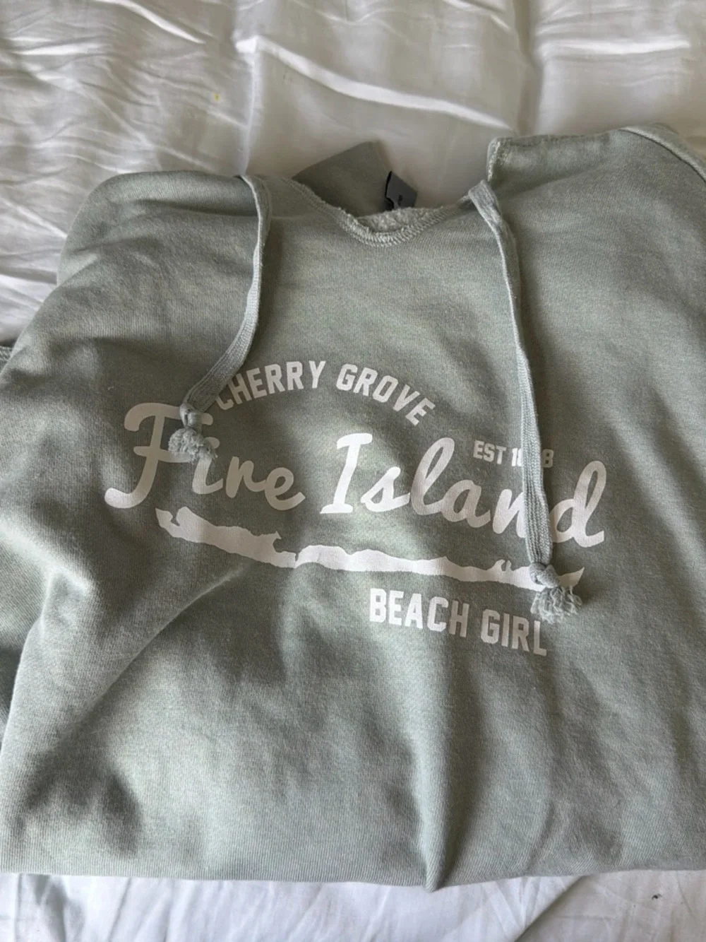 Fire Island 'Cherry Grove' Beach Girl Hoodie - Sage Green